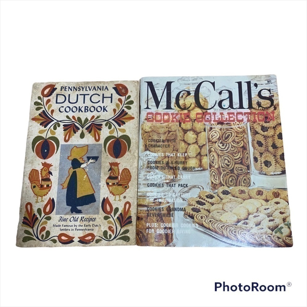 Vintage McCall’s Cookie Collection & Pennsylvania Dutch Cookbook Bundle 1965 MCM